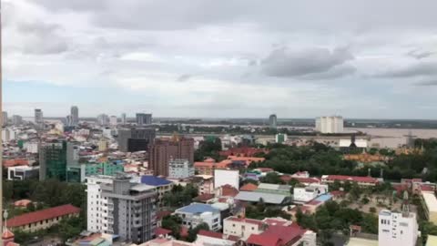 City view from the high building at PP