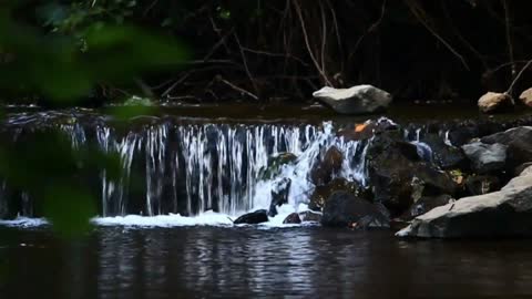 waterfall through rock