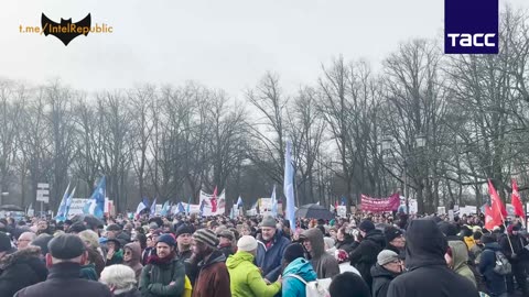 Anti war rally in Berlin, Germany on Feb. 25, 2023