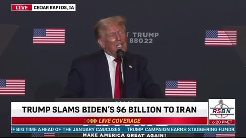 Trump in Cedar Rapids, IA: “Joe Biden Betrayed Israel”