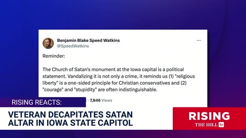 Veteran DECAPITATES Satanist Altar At lowa State Capital: Jessica & Amber REACT