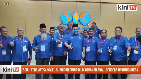 'Sedih teramat sangat' - Shahidan tutup bilik gerakan Arau, bendera BN diturun