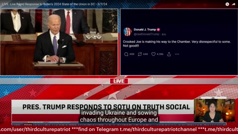 3/7/24 Biden State of the Union with President Trump Play by Play!