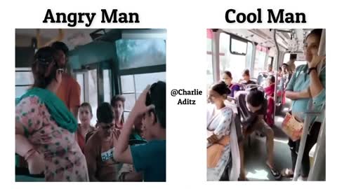 Angry Man Vs Cool Man !! Memes #viralmeme #memes