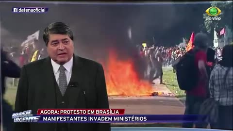 2017 PT FAZ TERRORISMO EM BRASÍLIA : Manifestantes invadem Ministérios em Brasília