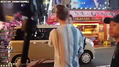 A white man punches two Black men in Japan for causing trouble