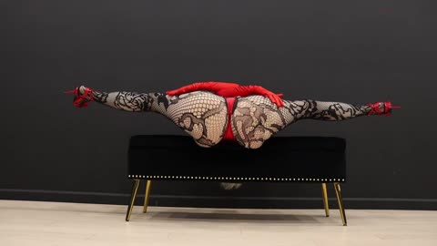 YOGA ART IN RED HEELS