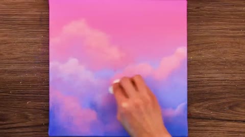 Cotton Candy Clouds 💗 _ Relaxing Acrylic Painting #369