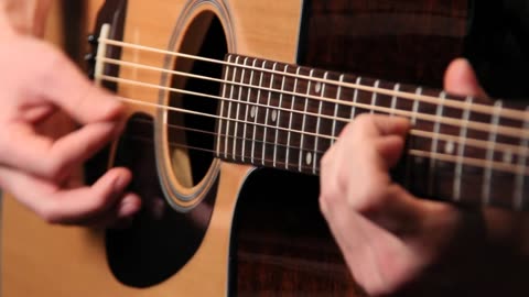 Cool Acoustic Guitar Player [Free Stock Video Footage Clips]