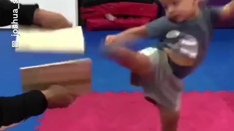 Ce bébé pratique le taekwondo comme un pro