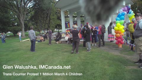 Trans Counter Protest Interaction Vernon BC 1 Million March 4 Children