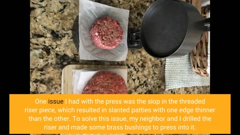 Buyer Feedback: Weston Hamburger, Crabcake and Sausage Press, Makes 4 1/2" In Diameter Patties,...