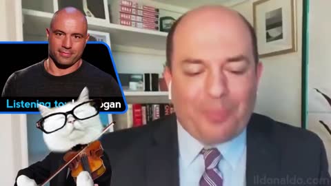 Brian Stelter listening to Joe Rogan