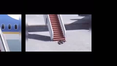 Biden falls down Air Force One stairs again