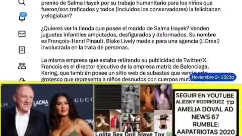 Balenciaga Salma Hayek y Su esposo el magnate (Geo)