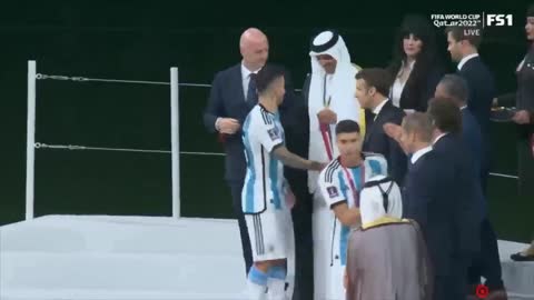 Cup awarding ceremony for the Argentina team to win the Fifa World Cup 2022 Qatar