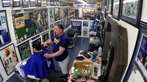 Whose barber shop? Rams barber shop!