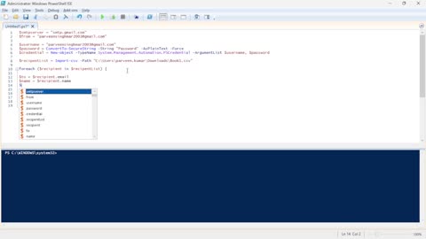 PowerShell Script for Bulk Emailing with CSV Integration