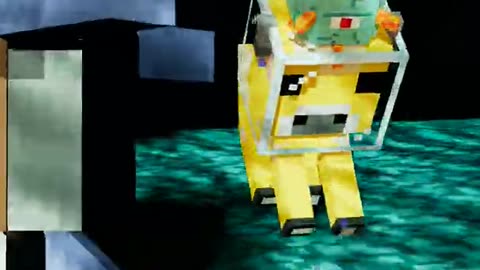 "Minecraft Adventure: Saving a Baby Guardian! ⚔️🐟 | #Shorts"