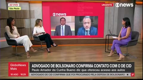 Adv de Bolsonaro desmentindo G1 ao Vivo