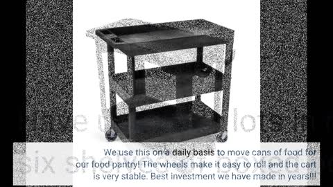 BISupply Plastic Utility Rolling Cart with Shelves Rolling-Overview