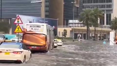 Major Floods On The Streets Due To Heavy Rains In Dubai, UAE (16.04.2024)