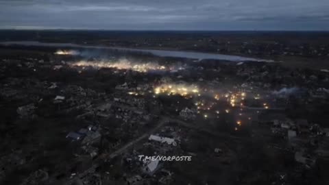 Fireworks for AFU units in Marinka.