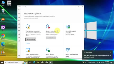 how to close virus protection at moment in windows 10