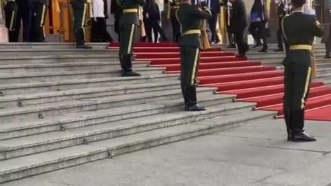 Chief Gynecologist EU Chief Ursula von der Leyen arrives at People's Palace in Beijing