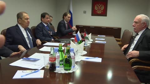 Russian FM and Palestinian FM meet at the UN headquarters in New York