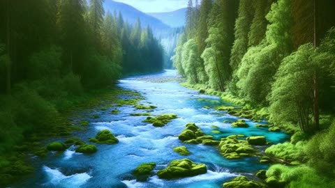 Forest stream.Meditation Music, Nature Sounds