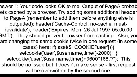 PHP cookie will not set until the page reloads TWICE What39s going on