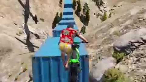 GTA V Dangerous stunt on mount chilliad