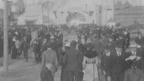 Midway Of Charleston Exposition (1902 Original Black & White Film)