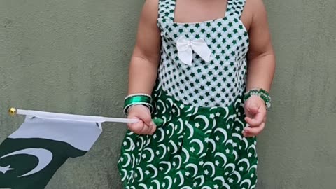 Cute Baby with Pakistan flag