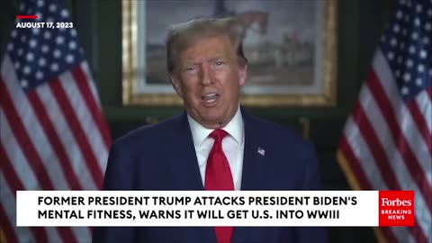 Trump Claims That Biden Will Lead U.S. Into World War III, Is 'Mental Catastrophe'