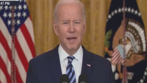 Joe Biden on new sanctions on Russia: "Every asset they have in America will be frozen."