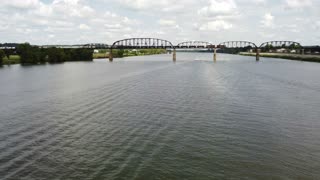 Train on bridge over OH river