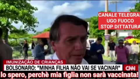 Bolsonaro : Mia figlia non sarà vaccinata