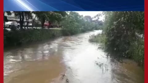 Video shows the moment when a storm takes a child.