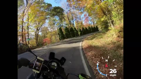 Autumn Ride in North Carolina on Wayah Road near Franklin