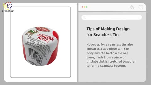 Tips of making design for seamless tin