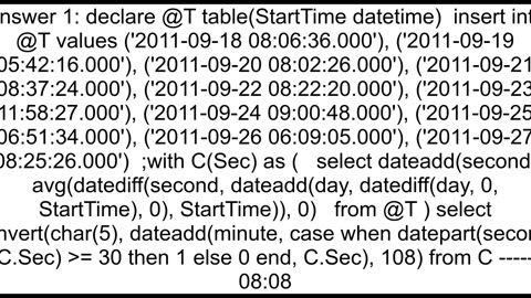 SQL Server hour and minute average