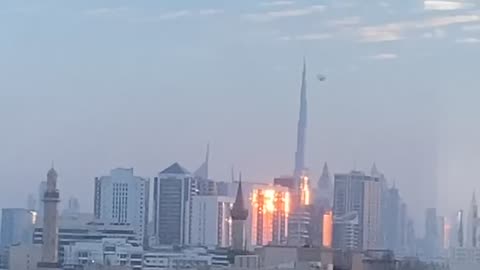 Dubai Burj Khalifa and Dubai Frame in One Window