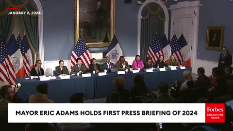 JUST IN- Reporters Grill Eric Adams Following Executive Order To Block Migrant Buses From NYC