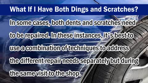 Paintless Dent Repair to Repair Minor Scratches & Scuffs