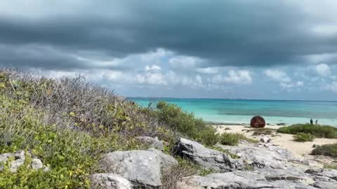 El hermoso mar de Cancún, México