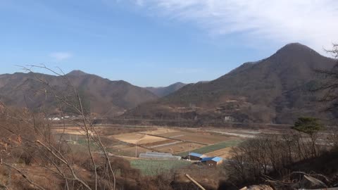 Morning scenery in rural Korea