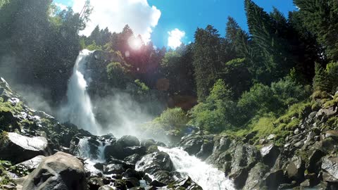 River Waterfalls Drops Water Mountains Alpi Waves