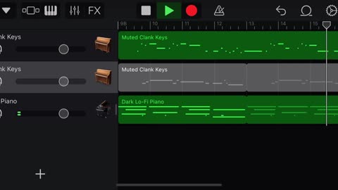 Music made on iPhone in garageband: Lo-Fi Piano